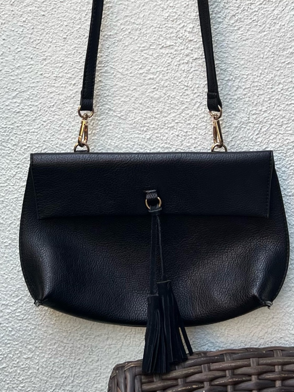 By Antropology Dreia Black Crossbody Bag